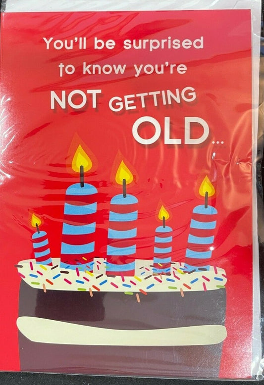 You'll be surprised to know you're not getting old  (Birthday Greeting Card)