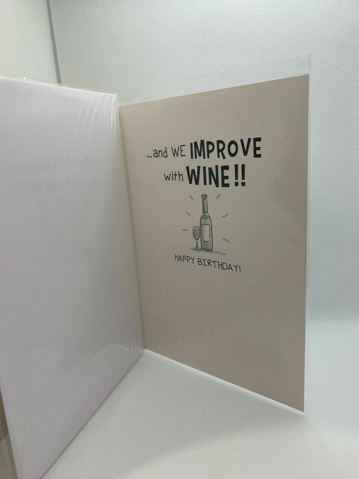 On Your Birthday, Remember Wine Improves With Age  (Greeting Card)