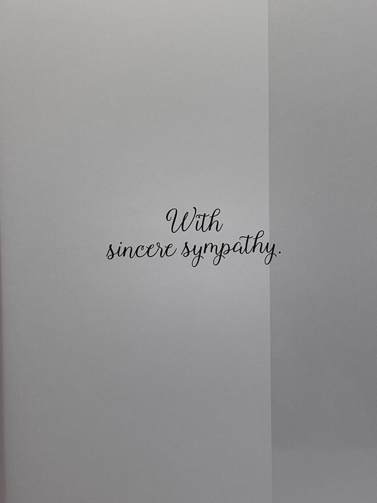 With Sympathy in the loss of your Wife (Sympathy Card)