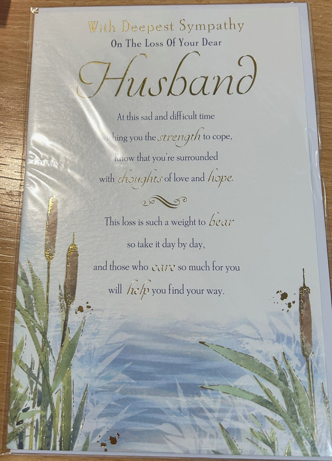 With Deepest Sympathy on the loss of your Husband (Sympathy Card)