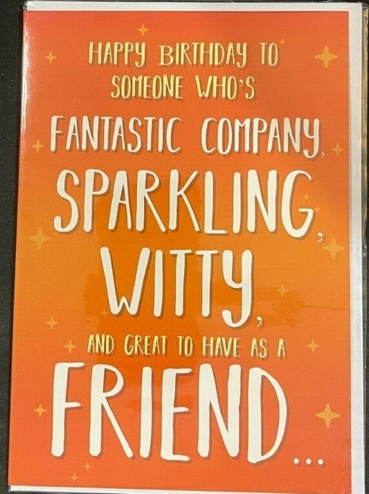 Happy Birthday to a Great Friend  (Birthday Greeting Card)