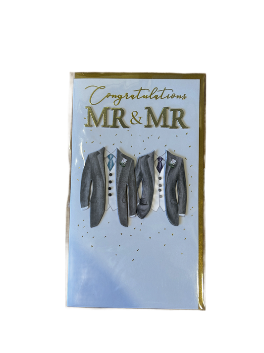 Congratulations Mr & Mr Wedding Day (Greeting Card)