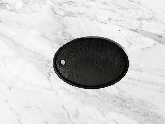 Motorcycle Motorbike Oval Bike Side Stand Pad Puc/Puk/Puck - Black - 3d printed (with or without clip)